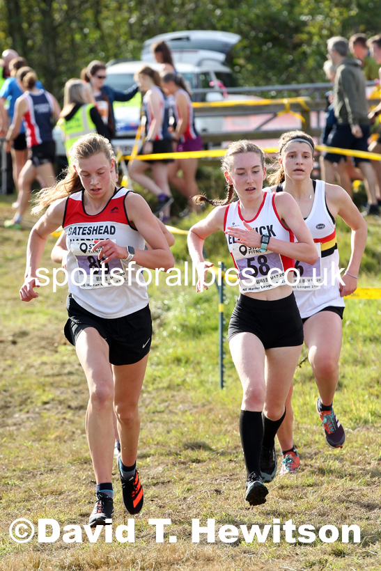 Womens under-17s and under-20s 2021 North Eastern Harrier League, Druridge Bay. Photo: David T. Hewitson/Sports for All Pics